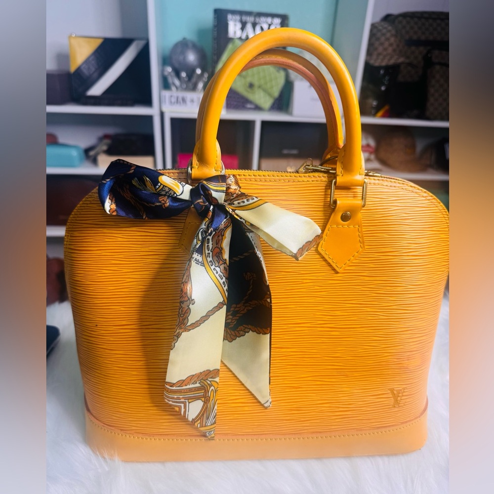 SOLD LV Alma Yellow Epi Leather Handbag - Picture 1 of 17